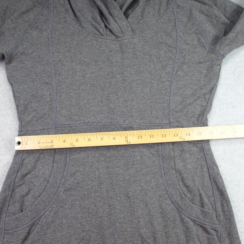 Athleta‎ Hoodie Dress Womens MP Gray Sporty Long Sleeve Thumbhole Pocket - Picture 10 of 15